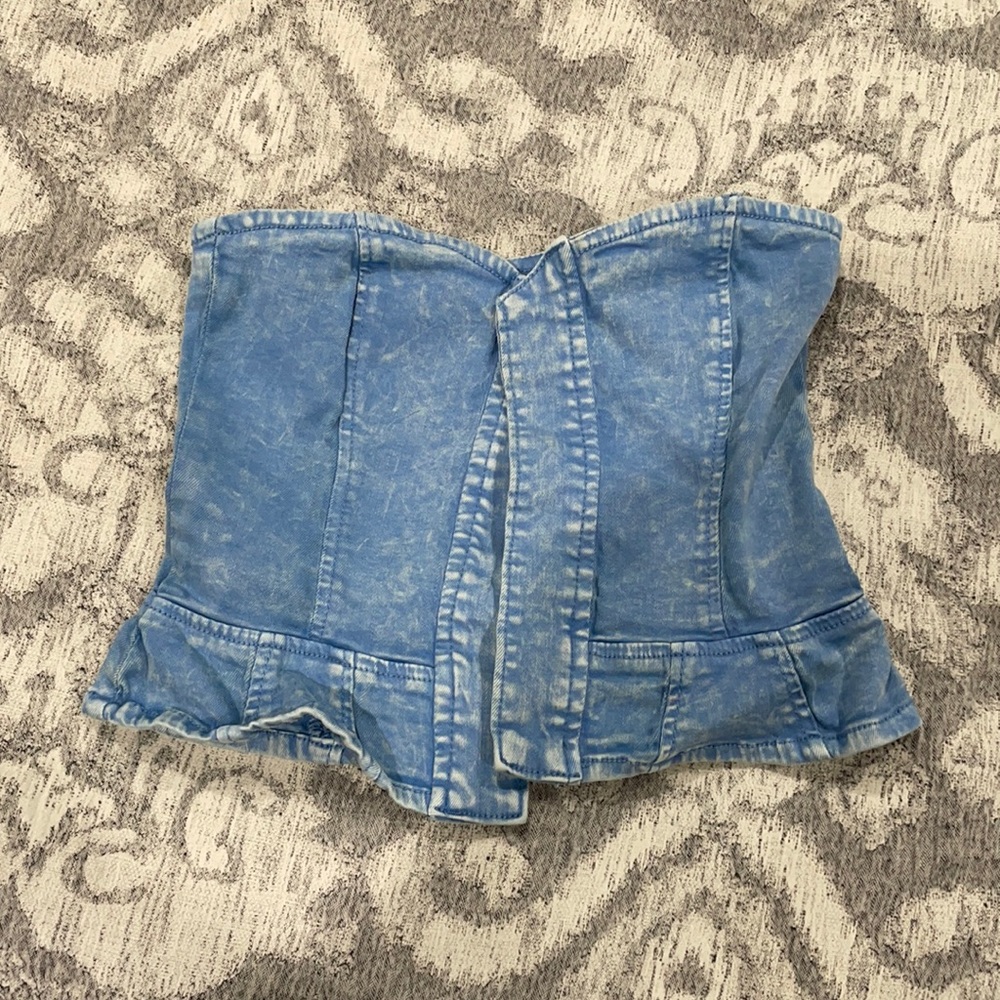 Denim corset